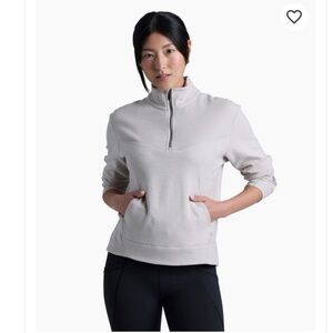 EUC Kuhl Lola Half Zip Fleece Moon Light Grey XL X-Large